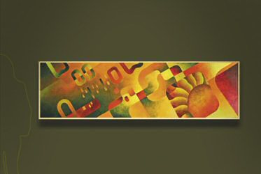 Wellbeing, Acrylic on canvas 60" x 20"